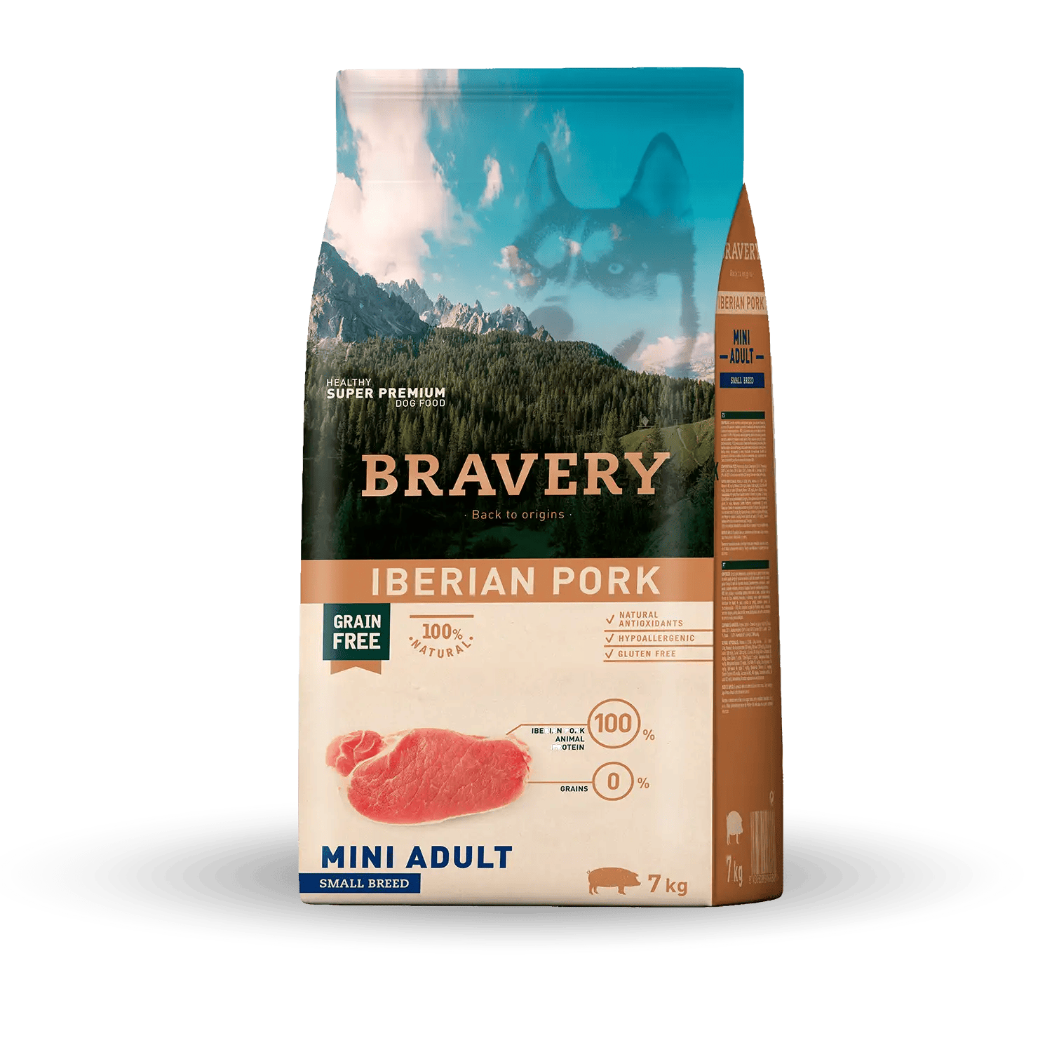 BRAVERY DOG IBERIAN PORK MINI ADULT SMALL BREEDS 1 IBERIAN PORK MINI ADULT