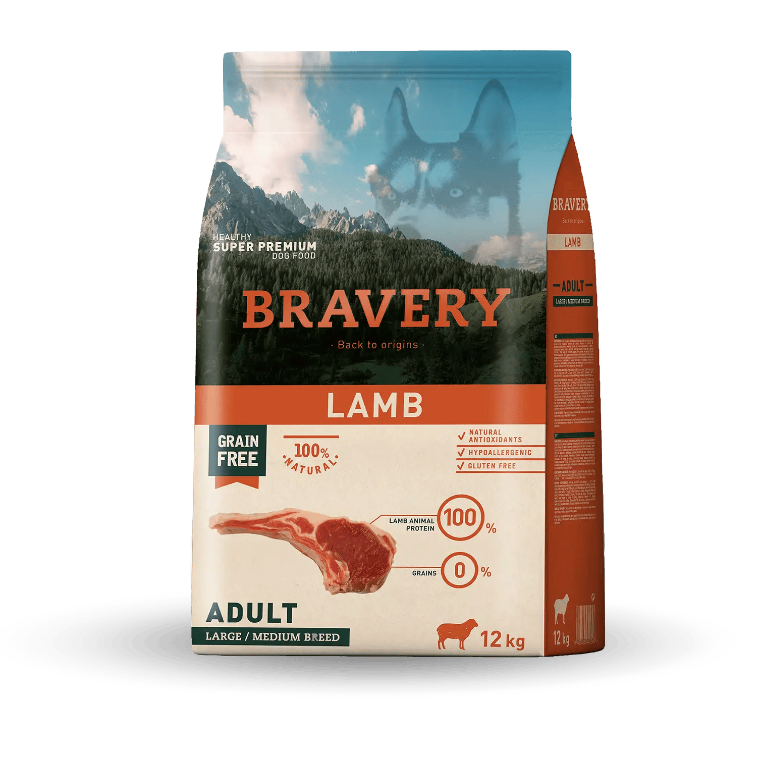 BRAVERY DOG LAMB ADULT LARGE/MEDIUM BREEDS 1 LAMB ADULT